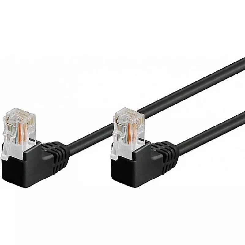 Wentronic 96090 komutacinis kabelis, RJ-45 kištukas/kištukas, Cat5e, U/UTP, juodas (96090)