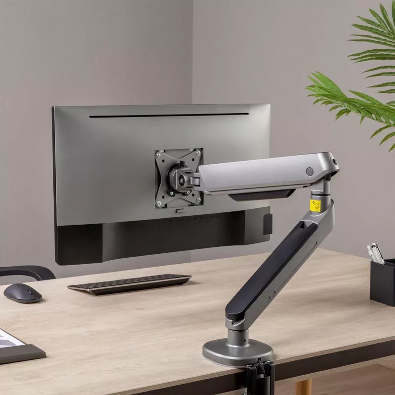NanoRS žaidimų monitoriaus laikiklis 17-32 su RGB LED apšvietimu, stalinis laikiklis, reguliuojamas aukštis, pasukimas, pakreipimas, maks. 9 kg, VESA 75x75 / 100x100
