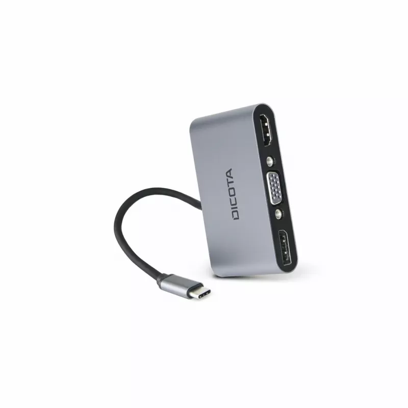 DICOTA D32064 mobilių įrenginių dokų stotelė Planšetė/Telefonas/Nešiojamas kompiuteris Sidabrinė