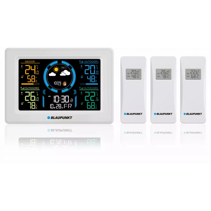 Oro stotelė BLAUPUNKT WS40WH belaidis vidaus/lauko temperatūros ir drėgmės monitorius