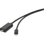 Renkforce USB / Mini-DisplayPort jungiamasis kabelis [1x USB-C™ kištukas – 1x Mini-DisplayPort kištukas] 5 m juodas (RF-3421684)