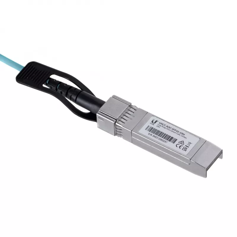 Šviesolaidinis/AOC kabelis UBIQUITI UACC-AOC-SFP10-5M SFP+ į SFP+, 10 Gbit/s, 5 m, 850 nm, PVC apvalkalas, akvamarinas