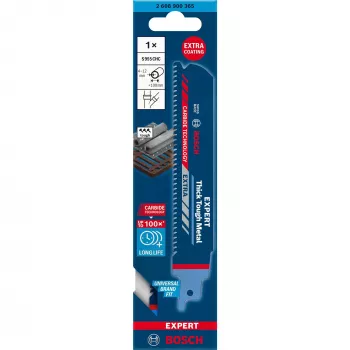 Bosch 2 608 900 365 siaurapjūklio / slankiojo pjūklo / atgalinio judesio pjūklo peilis Atgalinio judesio pjūklo peilis Karbidas 1 vnt.