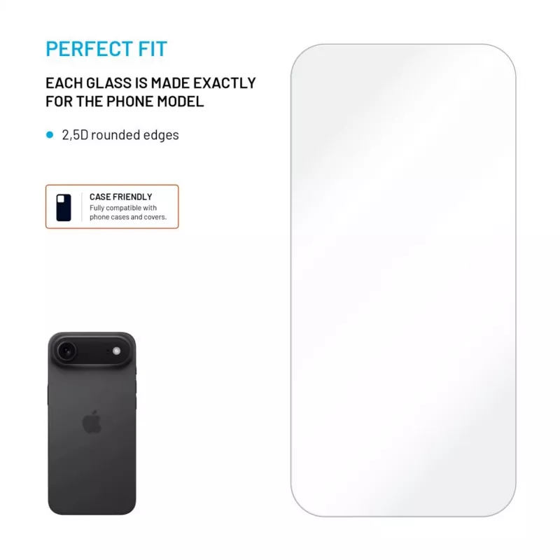 Fixed ekrano apsauga | Apple | iPhone Air | Grūdintas stiklas | Skaidrus | 2.5D