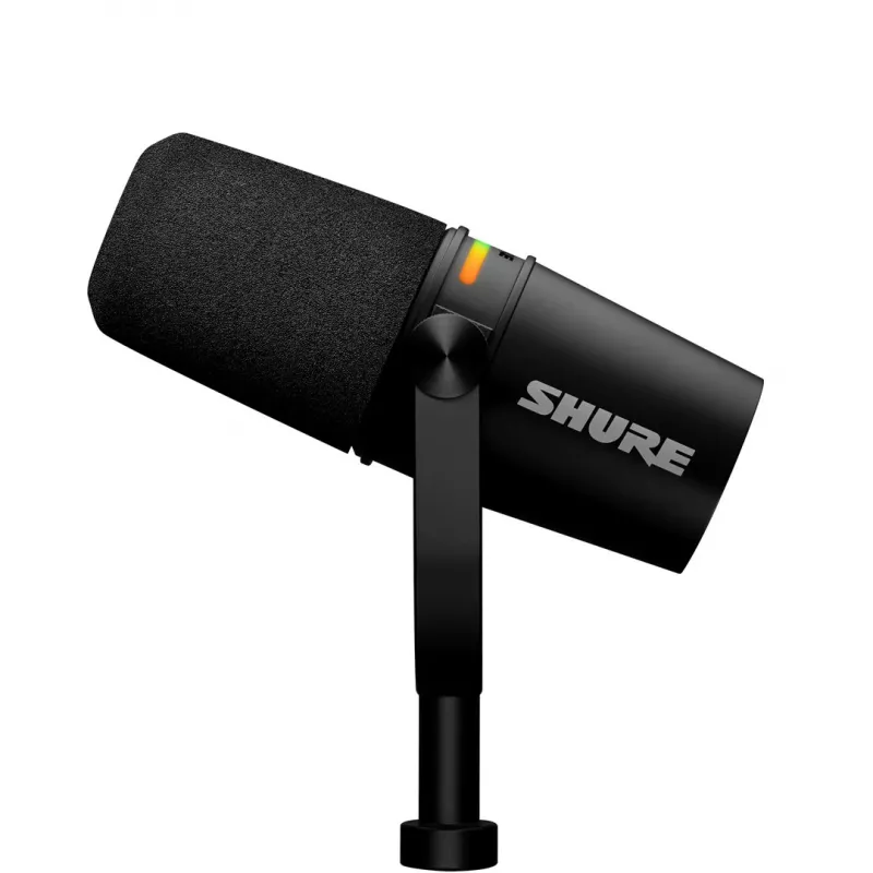 Shure MV7+-K - Paskaitų/vokalo mikrofonas su XLR/USB-C jungtimi, juodas