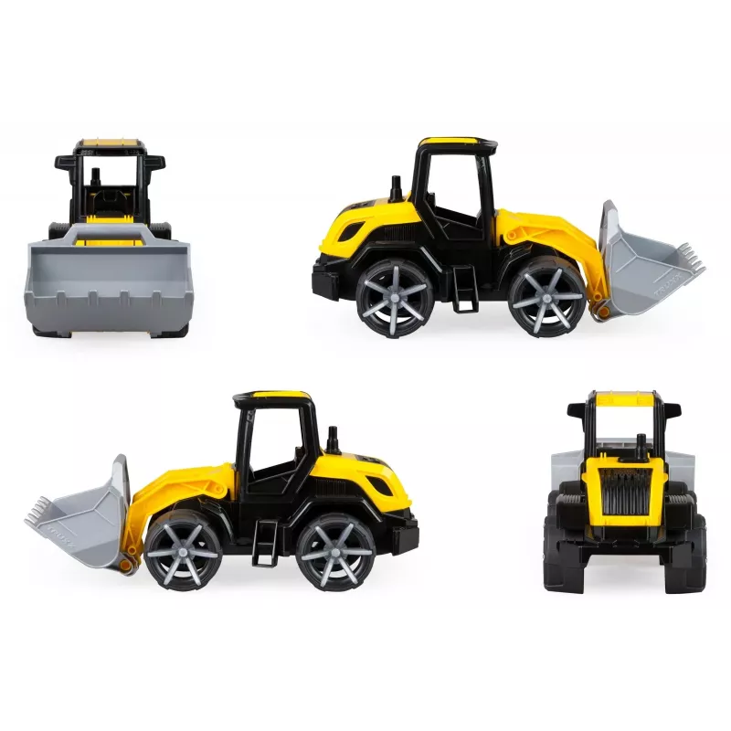 Žaislinis buldozeris Lena Truxx 2 atvira dėžutė 04512, plastikinis statybinis automobilis, stumdomas, kompaktiško dydžio