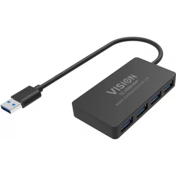 USB 3.0 koncentratorius VISION TC-USBHUB4P — 4× SuperSpeed USB 3.0 prievadai