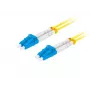 LANBERG FO-LULU-SD11-0010-YE šviesolaidinis kabelis, 3 m, G.657.A1, LC–LC, geltonas