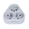 3 lizdų elektros adapteris ESPERANZA ELK303W, E tipo kištukas, 16 A, 220–240 V, su įžeminimu, baltas