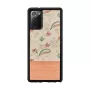 man and wood telefono dėklas Samsung Galaxy Note 20 — Rožinė gėlė juodame fone