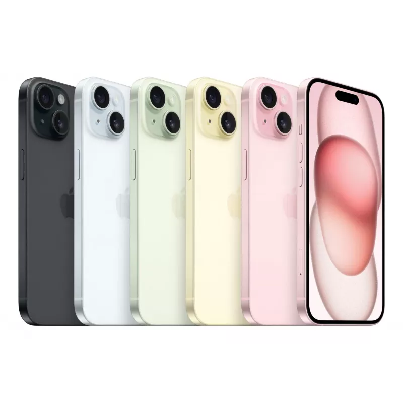 Išmanusis telefonas Apple iPhone 15 6,1 col. (15,5 cm) Dual SIM 5G A16 128 GB mėlynas 48 MP dviguba kamera iOS 17 USB-C 171 g