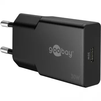 Goobay USB-C™ PD GaN plonas greitasis įkroviklis (30 W) juodas
