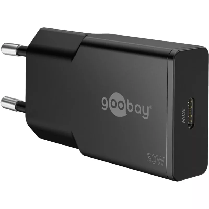 Goobay USB-C™ PD GaN plonas greitasis įkroviklis (30 W) juodas