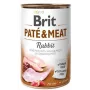 Šlapias šunų maistas Brit Paté & Meat with Rabbit 400 g — suaugę šunys, paštetas skardinėje, baltymų 11%, riebalų 9%
