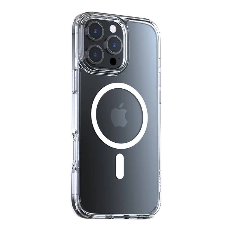 Skaidrus apsauginis dėklas Torras DIAMOND-MAG SERIES, skirtas iPhone 16 Pro Max — suderinamas su MagSafe, permatomas