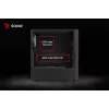 PC korpusas SAVIO Noctis Flow RGB — Cube, ATX/Mini-ITX, 3x 120 mm priekiniai ventiliatoriai, grūdintas stiklas šone, maks. GPU 35 cm