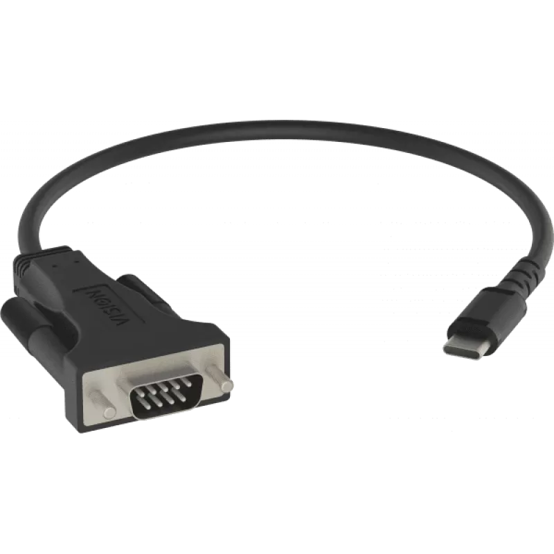 Vision Professional - Sirius adapteris - 24 kontaktų USB-C (V) į DB-9 (V) - juodas