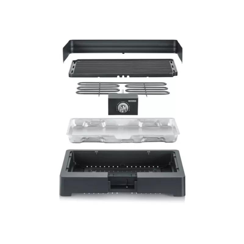 Severin PG8567 kepsninė ir grilis stalas elektrinis juodas 2200 W (PG8567)