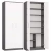 OLIV 2D CLOSED SHELVING UNIT, ANTHRACITE/Balta SET