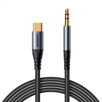 Garso laidas Joyroom SY-A07 3,5 mm į USB-C, 1,2 m, juodas