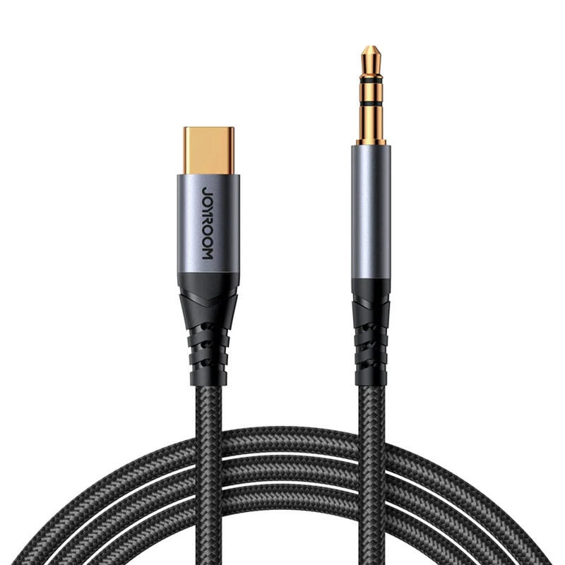 Garso laidas Joyroom SY-A07 3,5 mm į USB-C, 1,2 m, juodas