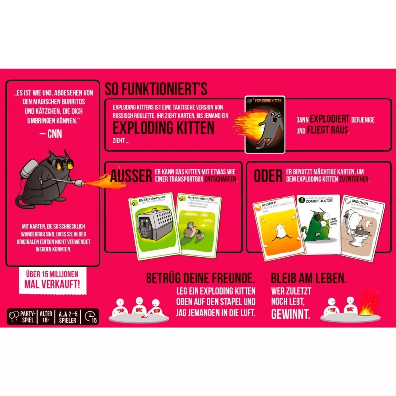 Exploding Kittens - NSFW leidimas, kortų žaidimas