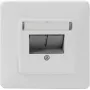 Tinklo lizdas Rutenbeck UM-Cat.6A iso 10G-MD 2 Up rw 2 RJ45 gryna balta
