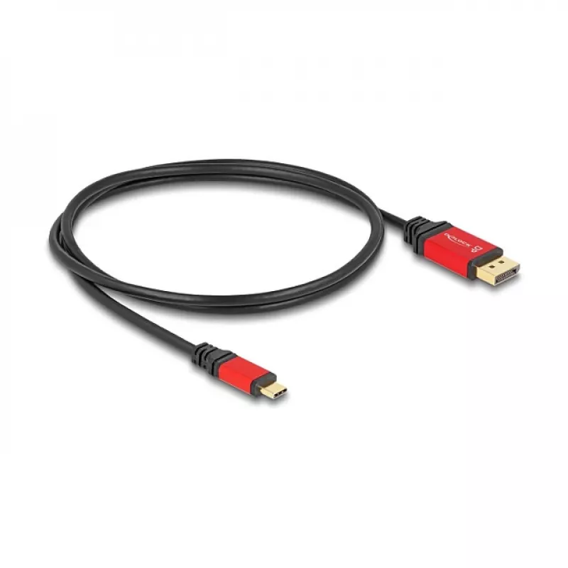 DeLOCK USB Type-C į DisplayPort kabelis 8K 30Hz HDR 1m raudonas
