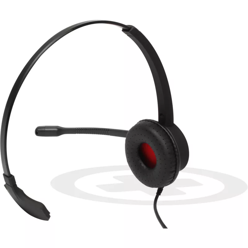 Mono USB ausinės Plusonic 10.1P — vienos ausies USB ausinės, suderinamos su Teams ir Skype