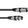 Garso kabelis XLR 3 kontaktų Omnitronic 30220405 1 m juodas
