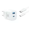 3MK įkroviklis 33W GaN PD 1xUSB-A+1xUSB-A, baltas