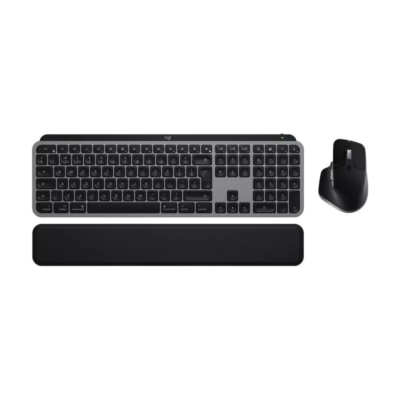 Logitech MX Keys S Combo for Mac, belaidis, DE išdėstymo klaviatūros ir pelės rinkinys, optimizuotas macOS mygtukams ir funkcijoms