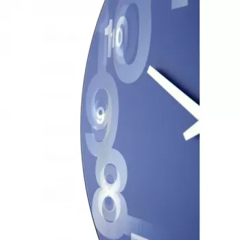 NeXtime klok 3077bl 3D, Ø39.5 cm, Sieninis, Mėlynas/ Baltas