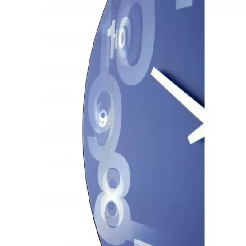 NeXtime klok 3077bl 3D, Ø39.5 cm, Sieninis, Mėlynas/ Baltas