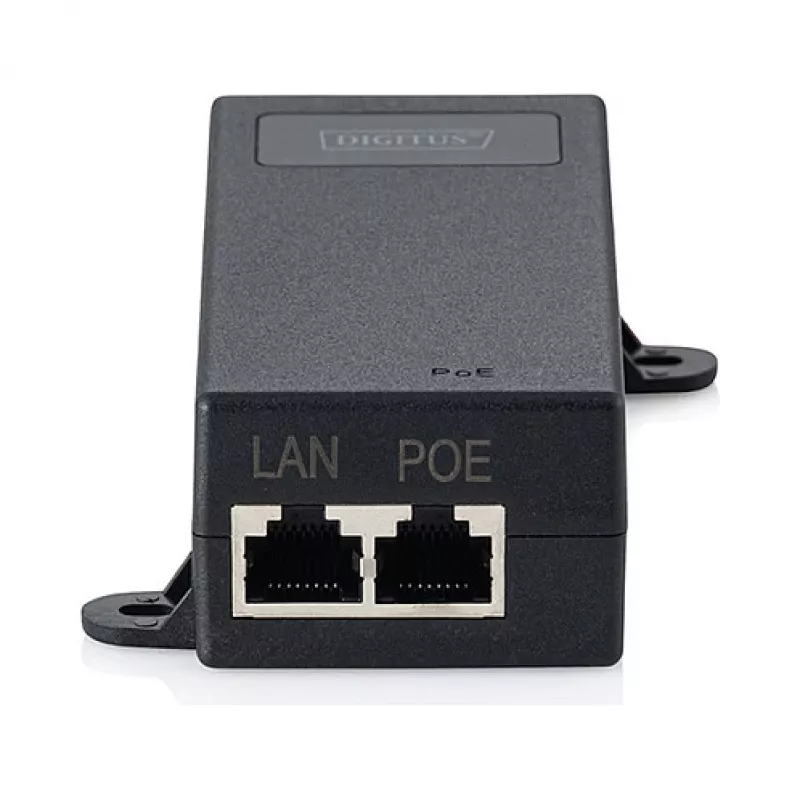 PoE++ injektorius DIGITUS DN-95104-1 — Gigabit Ethernet 802.3bt, 60 W, 55 V, 100 m, juodas