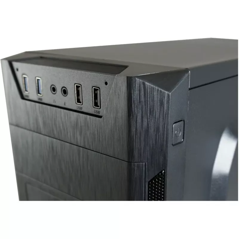 LC Power Classic 7040B - MDT - ATX - be maitinimo šaltinio - Juoda, šlifuotas aliuminis / Juoda - USB/Garsas