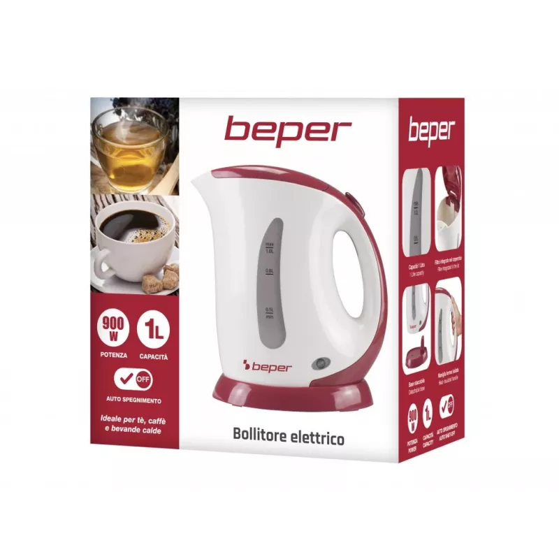 Elektrinis virdulys Beper BB.050 1L 2200W Baltas