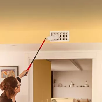 Vileda šluotelė su ilga rankena + 1 Flex&Catch papildymas