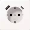 Kištukinis lizdas, tipas F, Jung LS1520-15CAWW, 16 A, 50/60 Hz, IP20, plastikinis korpusas, USB 5 V