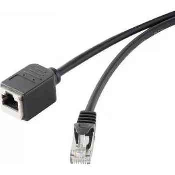 Ethernet prailginimo kabelis Renkforce 1464710 RJ45 Cat 5e, 3 m, juodas