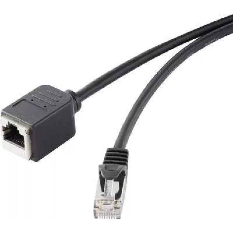 Ethernet prailginimo kabelis Renkforce 1464710 RJ45 Cat 5e, 3 m, juodas
