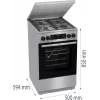 Gorenje GKS5C71XF Laisvai pastatoma viryklė su orkaite, sidabrinė
