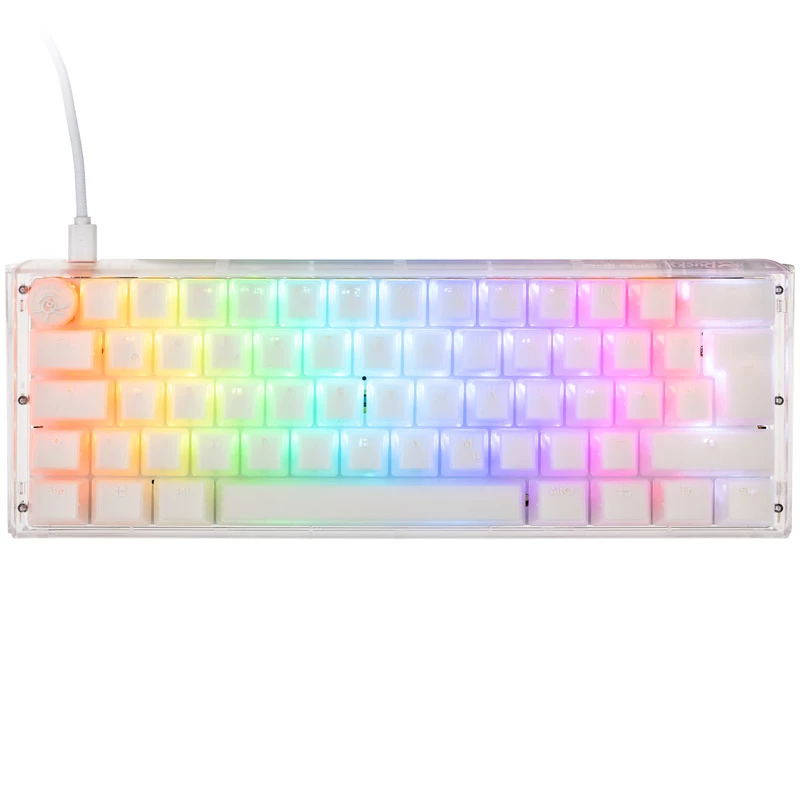 Ducky One 3 Mini klaviatūra, žaidimams, USB, balta