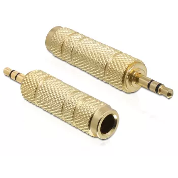 jungčių adapteris DeLOCK 65360 3,5 mm į 6,35 mm Auksinis
