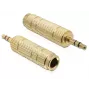 jungčių adapteris DeLOCK 65360 3,5 mm į 6,35 mm Auksinis