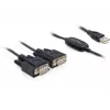 Serijinis kabelis DeLOCK 2x RS232/USB 2.0 juodas 61886
