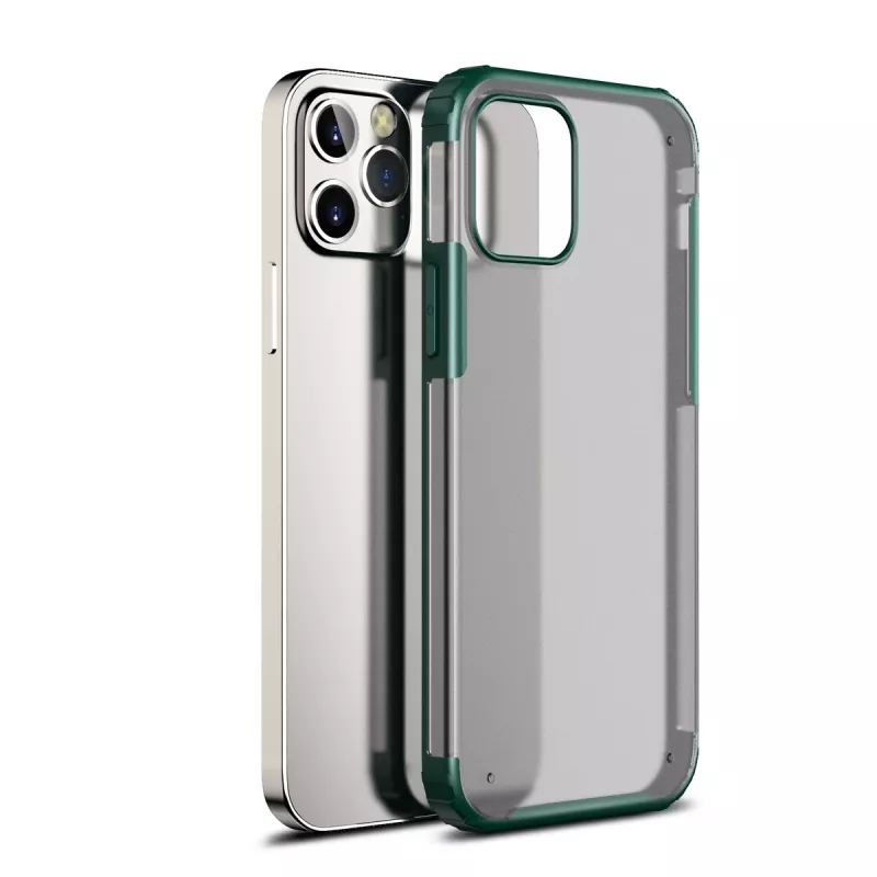 Apsauginis smūgiams atsparus dėklas Devia, skirtas iPhone 12 Pro Max, žalias
