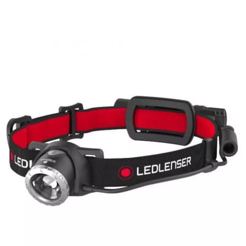 Ledlenser H8R juodas, raudonas galvos žibintuvėlis LED