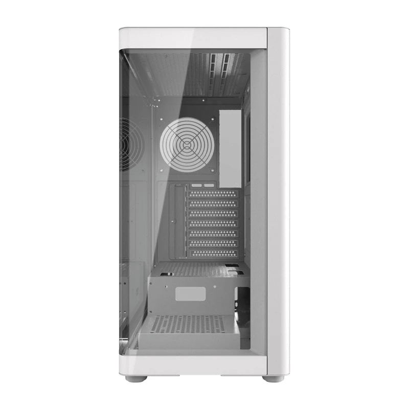 Kompiuterio korpusas DarkFlash DS900G White — vidutinio bokšto, grūdintas stiklas, be ventiliatorių