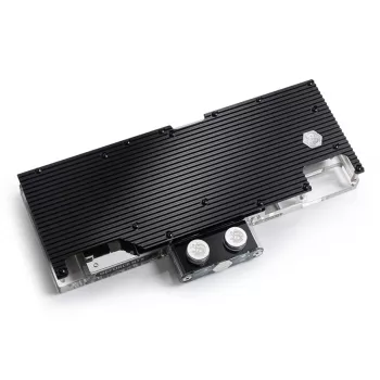 GPU vandens blokas ir galinė plokštė BitsPower BP-VG3090EVXC3 — akrilas, varis, chromo-nikelio plienas, 125,4×263,7×25 mm